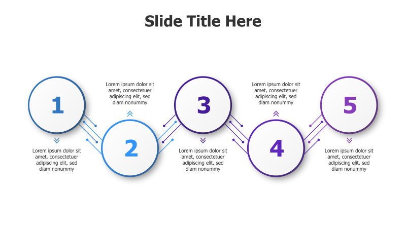 5-Step Circular Timeline