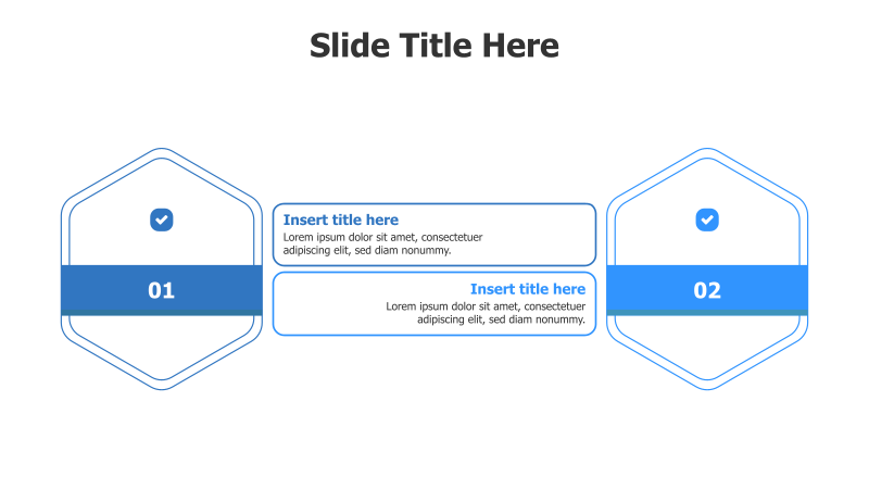 2-Point Hexagon Outline Infographic