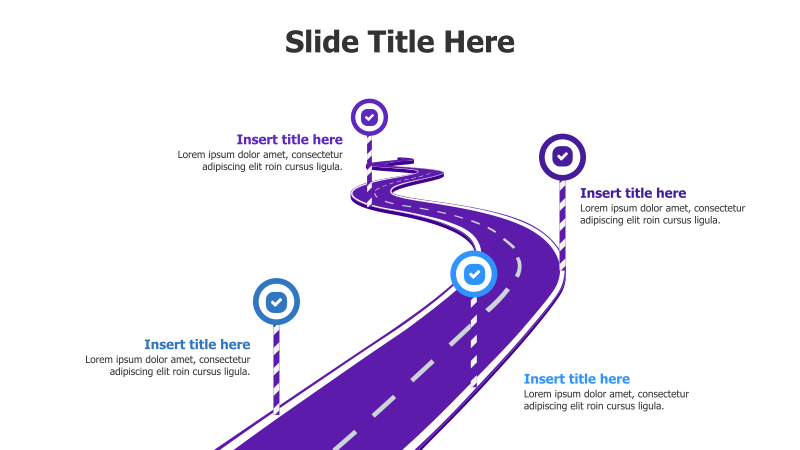 4-Point Roadmap with Checkmarks