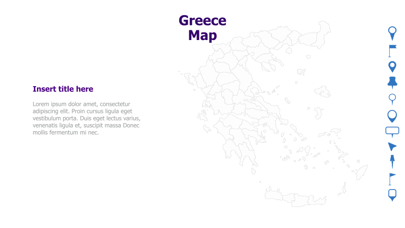 Greece Map Template