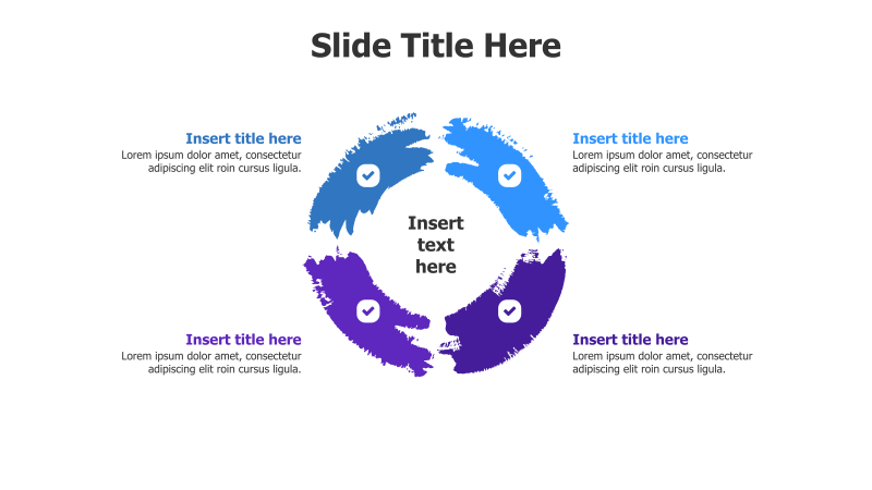 4-Step Scratchy Circular Infographic
