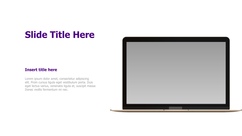 Golden Laptop Mockup