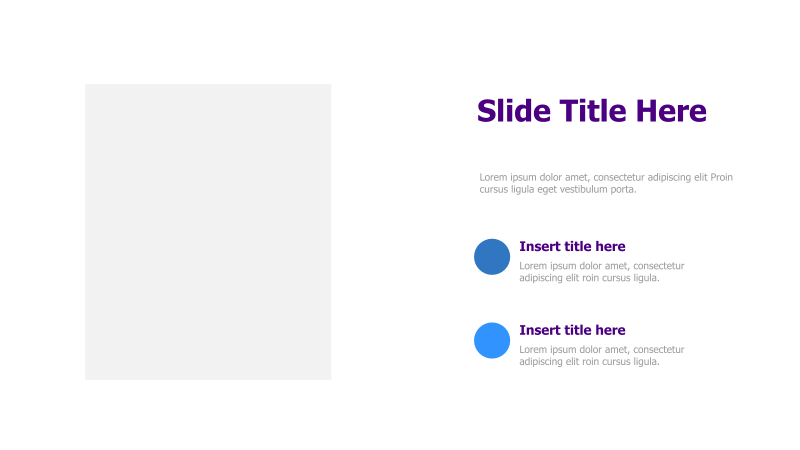 Two-Point Comparison with Image Placeholder