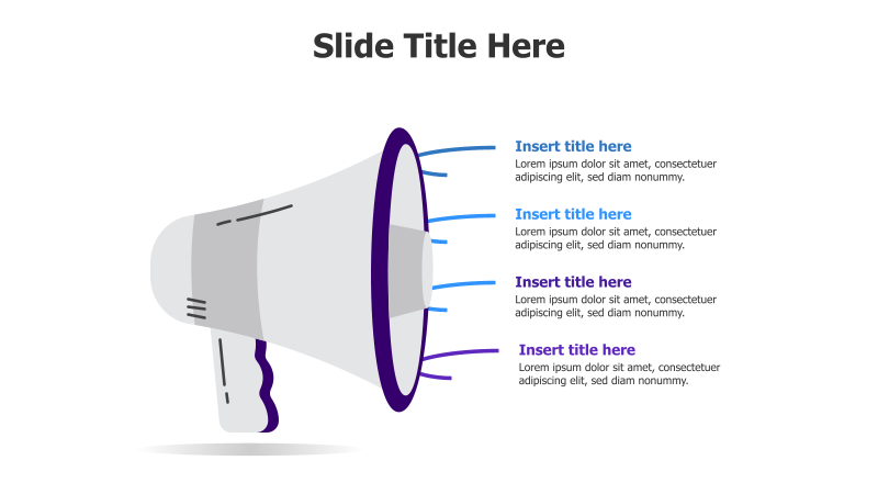 4-Point Megaphone Infographic