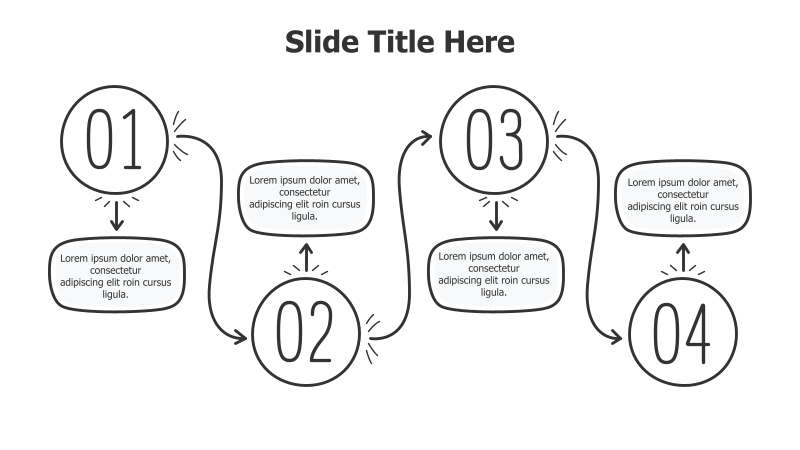 4-Step Doodle Arrow Cycle