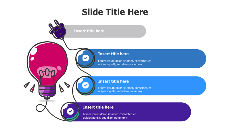 3-Point Lightbulb Infographic