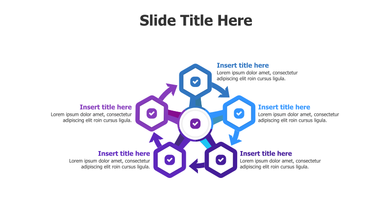 6-Point Hexagonal Process with Checkmarks