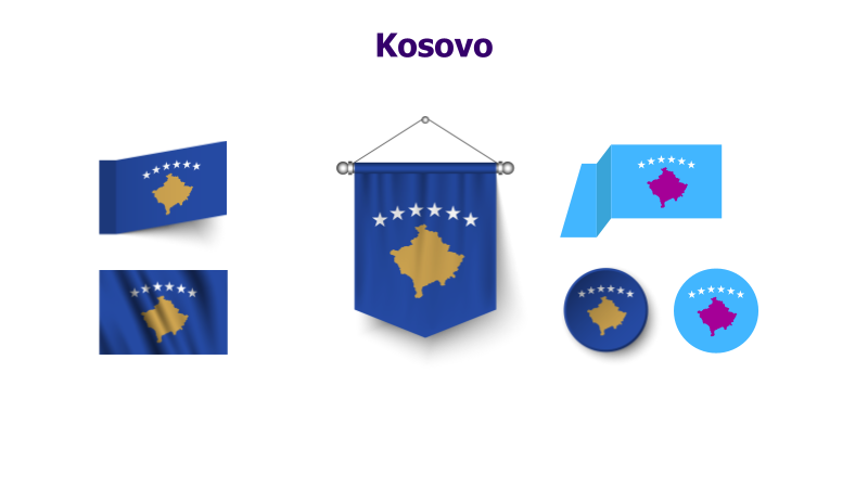 Kosovo Flag Variations