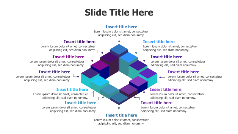 9-Level Stacked Cubes Infographic