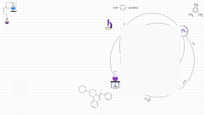 Chemistry Concept with Reaction Scheme