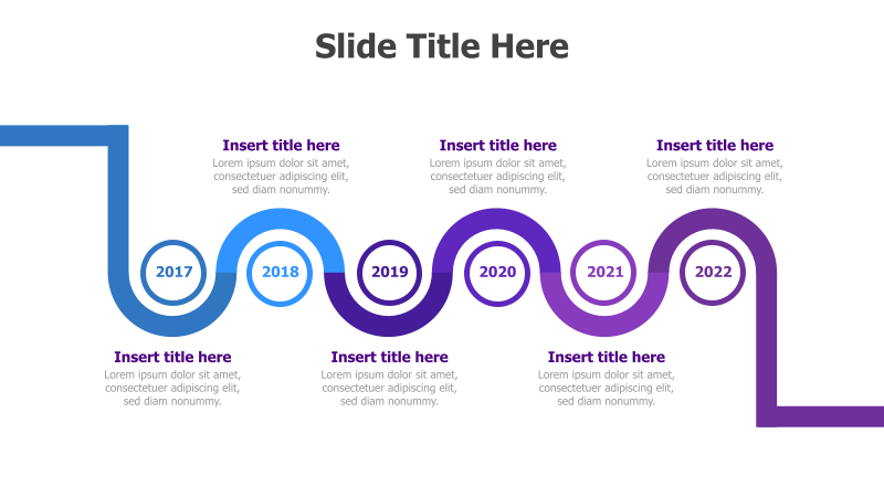 6-Point Timeline with Circular Nodes