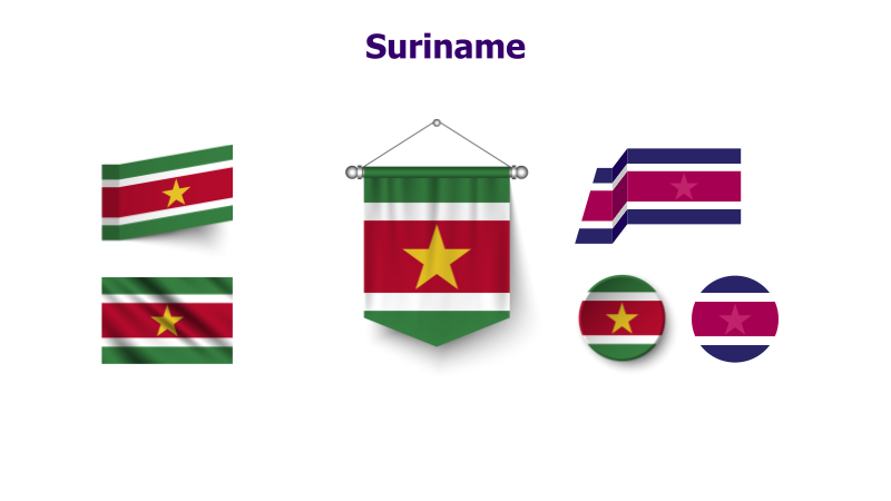 Suriname Flag Variations