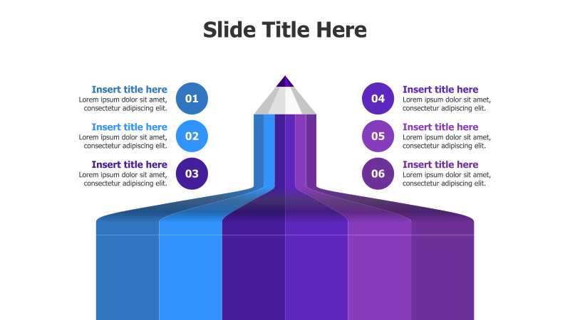 6-Level 3D Pencil Diagram
