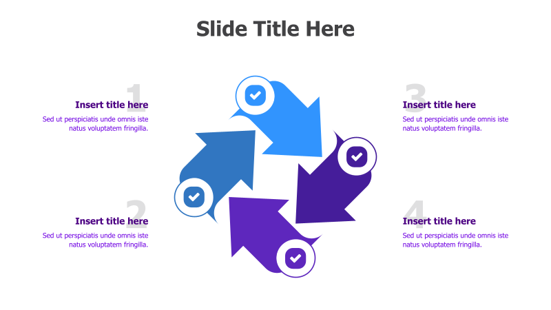 4-Step Circular Process with Arrows