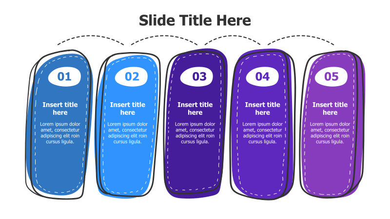 5-Step Sketchy Stripe Infographic