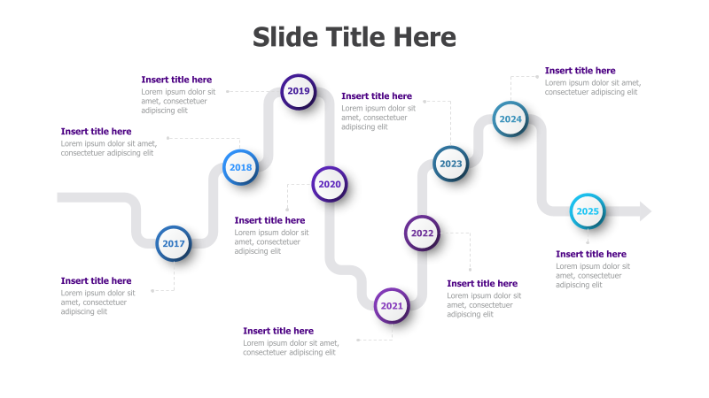 9-Point Timeline with Branching Paths