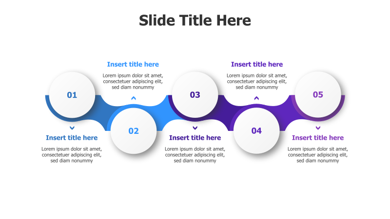 5-Step Curved Timeline
