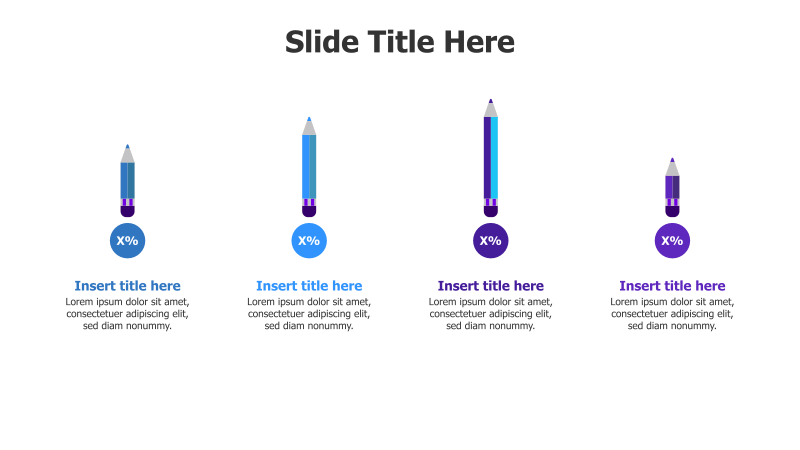 4-Step Pencil Infographic