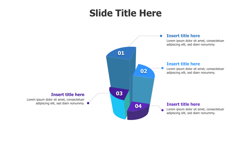 4-Point Divided Cylinder Infographic