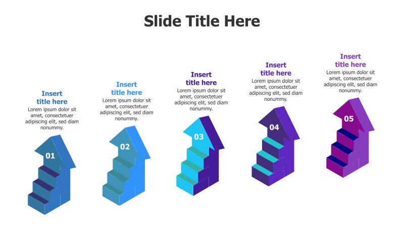 5-Step 3D Staircase Infographic