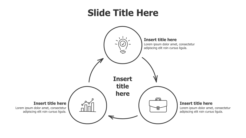 3-Point Circular Process with Icons