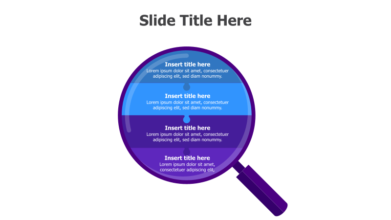 4-Step Magnifying Glass Diagram