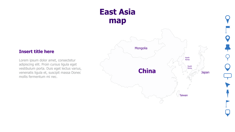 East Asia Map Template