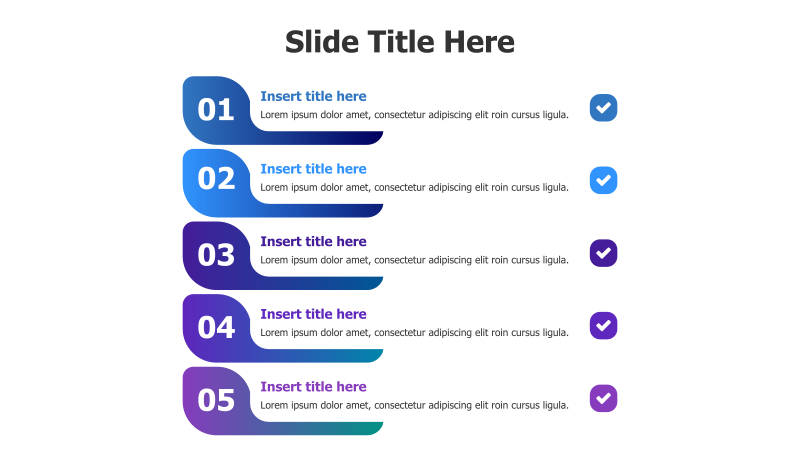 5-Step Gradient Shapes Infographic