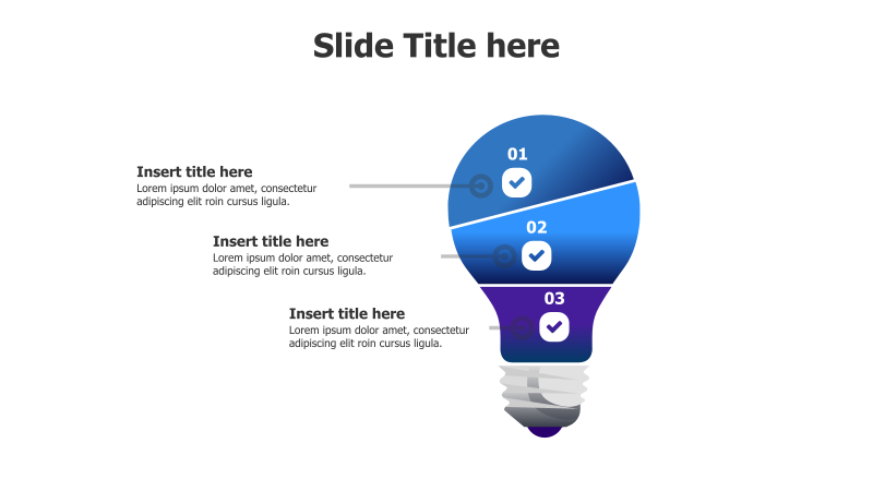 3-Step 3D Bulb Infographic