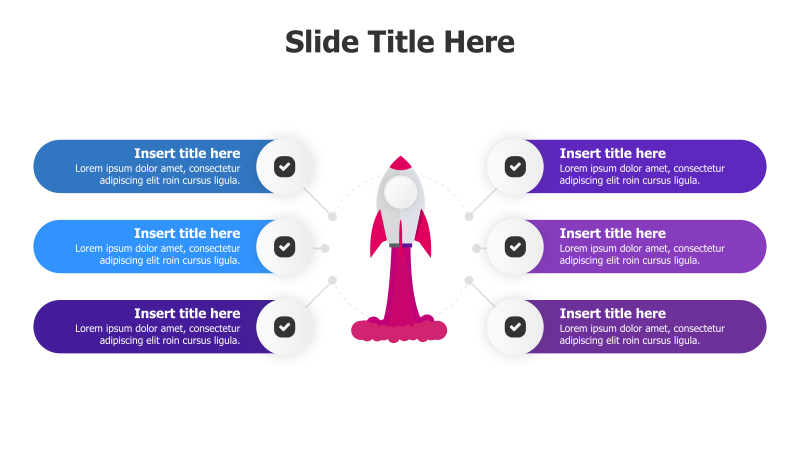 6-Point Launching Rocket Infographic