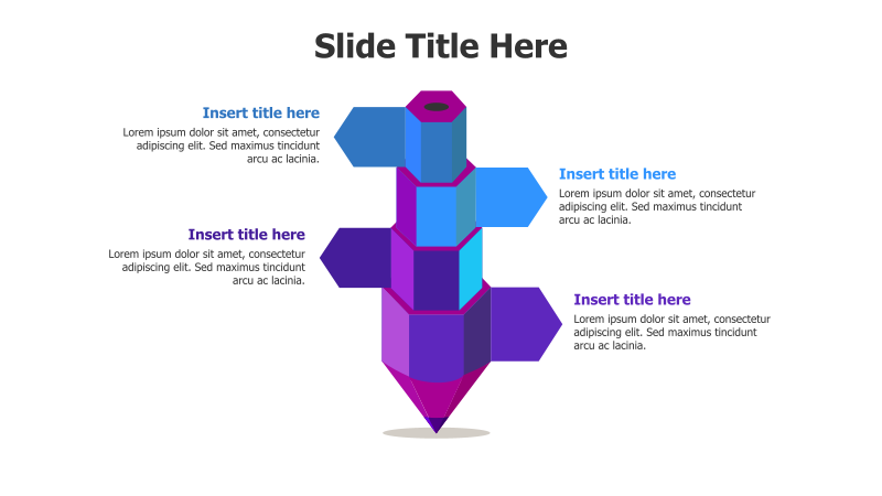 Four Points 3D Pencil Diagram