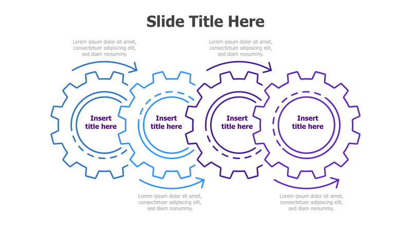 4-Step Interconnected Gears Process
