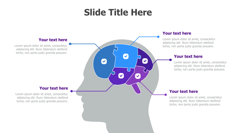 5-Part Brain Puzzle Diagram