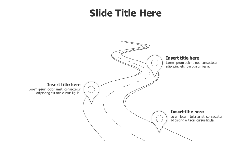 3-Point Roadmap with Location Pins