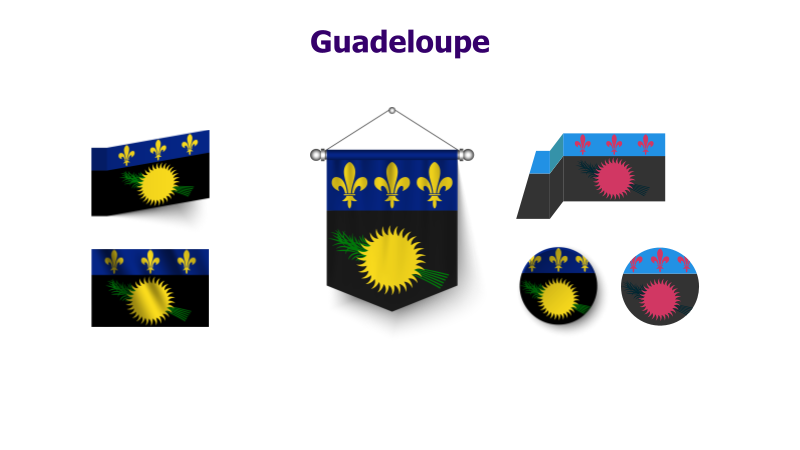 Guadeloupe Flag Variations