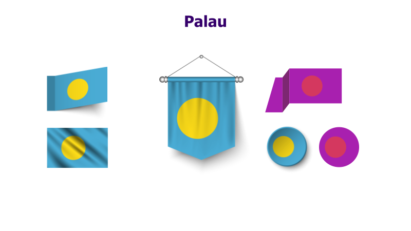 Palau Flag Variations