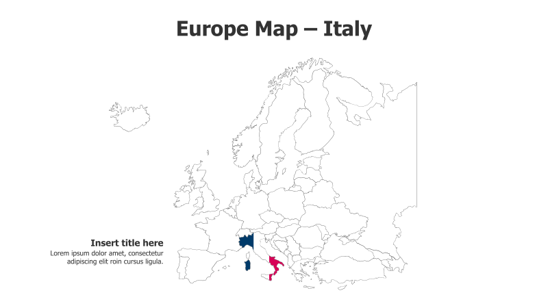 Europe Map - Italy Highlight