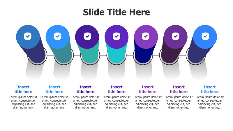 7-Step 3D Column Infographic