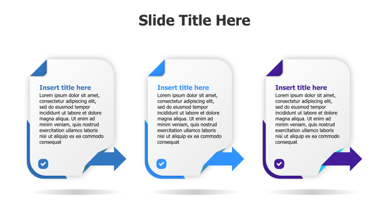 3-Step Process with Arrows