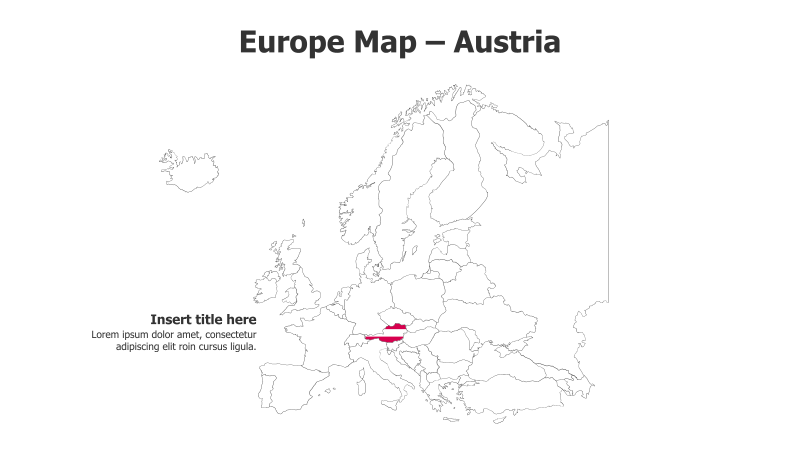 Europe Map - Austria Highlight