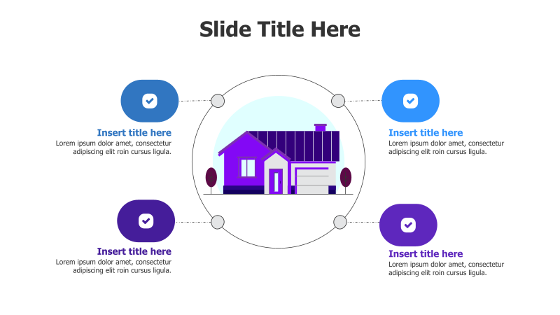 4-Point Branching Infographic from a House