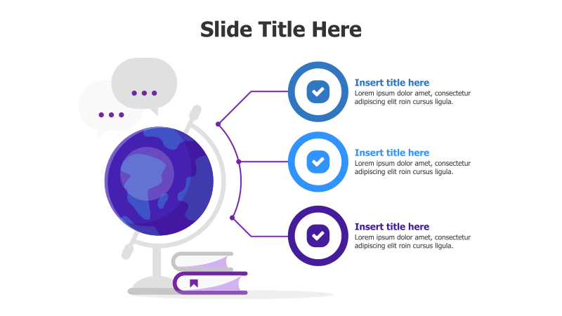 3-Point Globe Branching Infographic