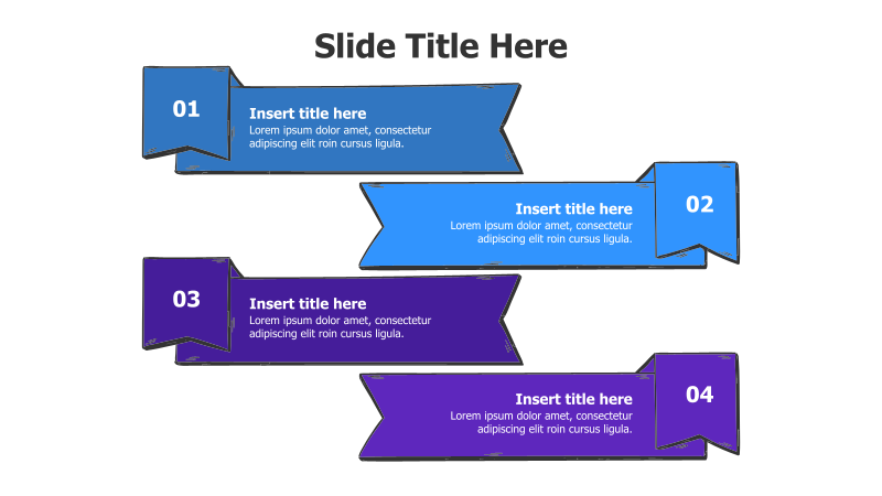 4-Step Colored Doodle Stripes