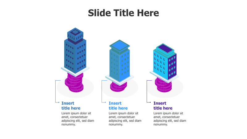 3-Step 3D Building Blocks Infographic