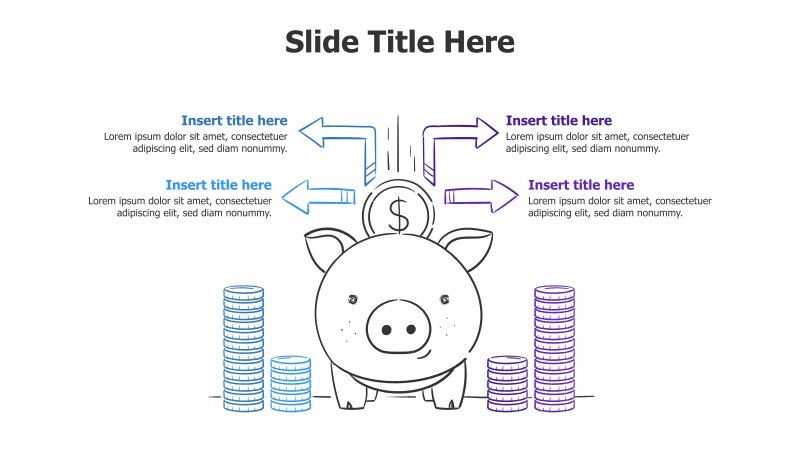 4-Point Piggy Bank Infographic
