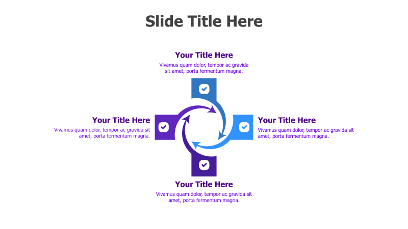 4-Point Circular Process with Checkmarks
