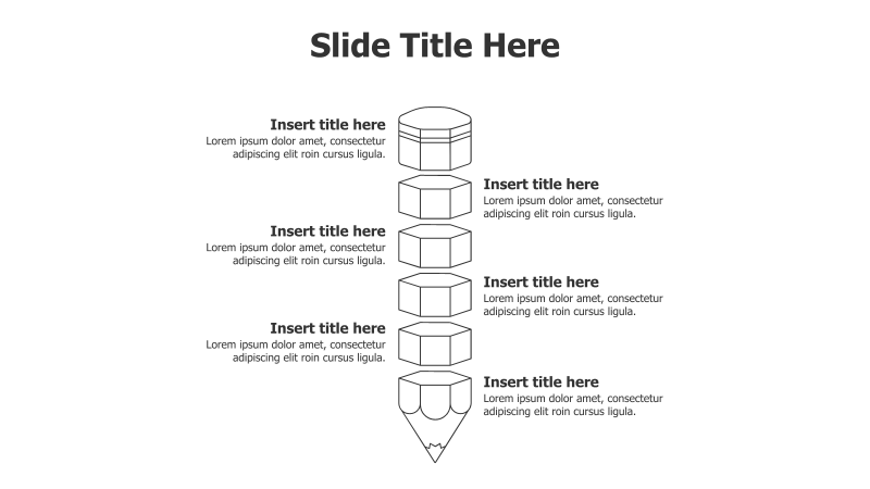 6-Level Divided Pyramid Diagram