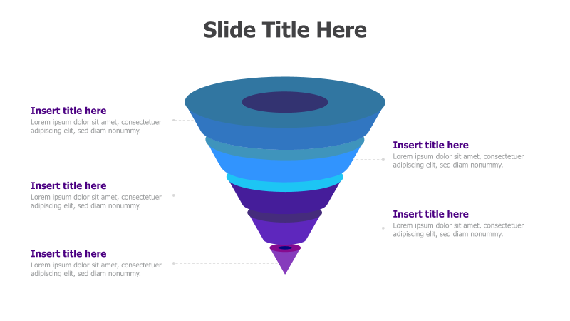 5-Level 3D Funnel Diagram