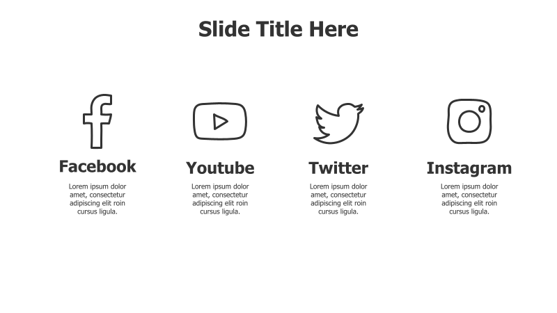 4 Social Media Logos Infographic