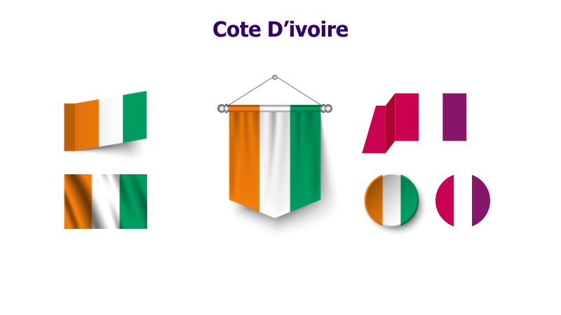 Cote D’ivoire Flag Typography